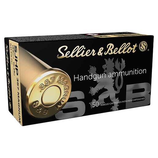 Sellier & Bellot 357 Magnum 158gr SJHP Handgun Ammo Ammo - 50 Rounds 50 Rounds Ammo