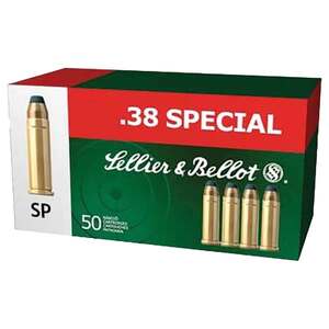 Sellier & Bellot 38 Special 158gr SP Handgun Ammo - 50 Rounds