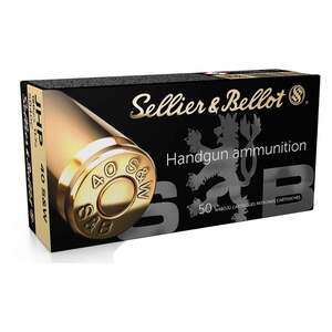 Sellier & Bellot 40 S&W 180gr JHP Handgun Ammo - 50 Rounds