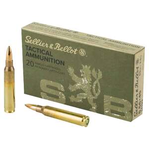 Sellier & Bellot 5.56mm NATO 55gr FMJ Rifle Ammo - 20 Rounds