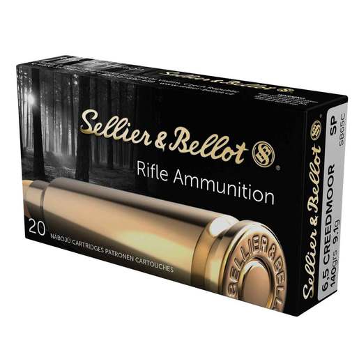 Sellier & Bellot 6.5 Creedmoor 140gr SP Rifle Ammo Ammo - 20 Rounds 20 Rounds Ammo