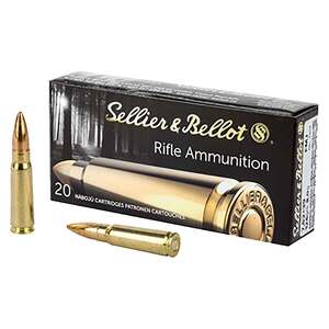 Sellier & Bellot 7.62x39mm 123gr FMJ Rifle Ammo - 20 Rounds