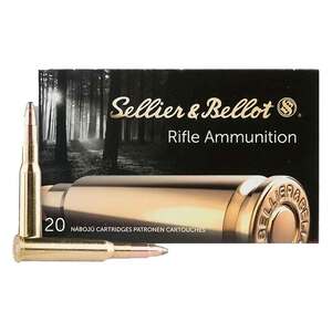 Sellier & Bellot 7mm Mauser (7x57Rmm Mauser) Rim 173gr SPCE Rifle Ammo - 20 Rounds