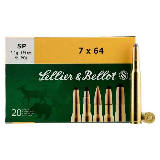 Sellier & Bellot 7x64mm Brenneke 139gr SP Rifle Ammo - 20 Rounds