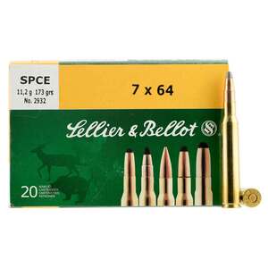 Sellier & Bellot 7x64mm Brenneke 173gr SPCE Rifle Ammo - 20 Rounds