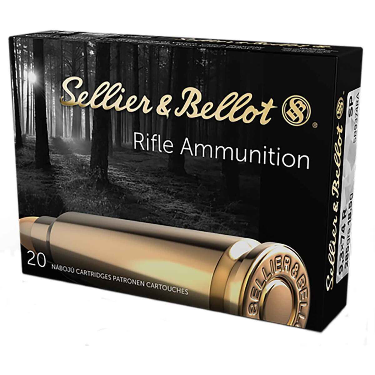 Sellier & Bellot 9.3mmx74R 285gr SP Rifle Ammo - 20 Rounds Sellier & Bellot 9.3mmx74R 285gr SP Rifle Ammo - 20 Rounds