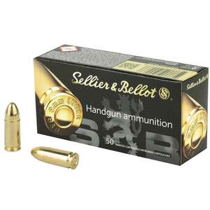 Sellier & Bellot 9mm Luger 115gr FMJ Handgun Ammo - 50 Rounds