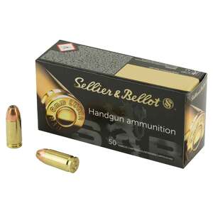Sellier & Bellot 9mm Luger 115gr JHP Handgun Ammo - 50 Rounds