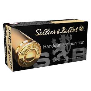 Sellier & Bellot 9mm Luger 124gr JHP Handgun Ammo - 50 Rounds