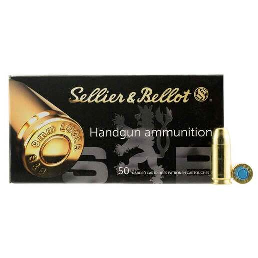 Sellier & Bellot 9mm Luger 140gr FMJ Handgun Ammo Ammo - 50 Rounds 50 Rounds Ammo