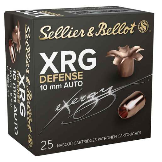 Sellier & Bellot EXergy 10mm Auto 130gr JHP Handgun Ammo Ammo - 20 Rounds 20 Rounds Ammo
