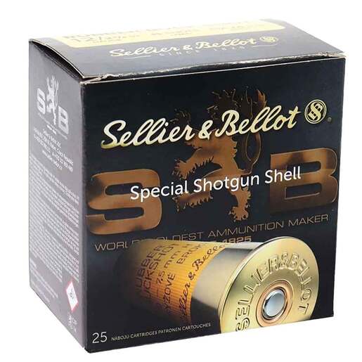 Sellier & Bellot 12 Gauge 2-5/8in #2 Rubber Ball Target Shotshells – 25 Rounds – #2