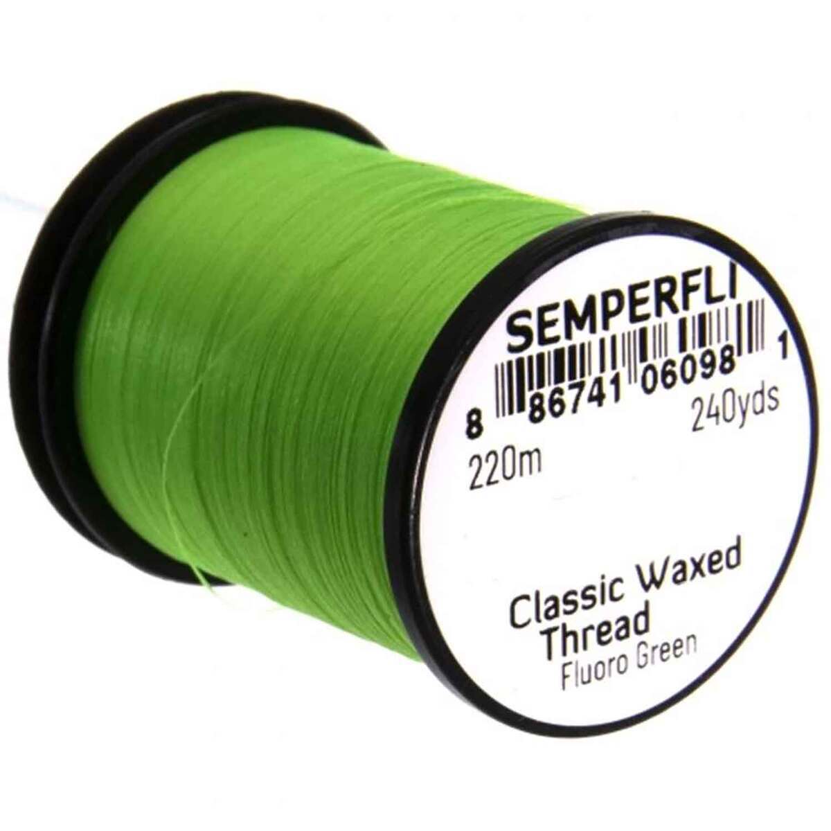 Semperfli Classic Waxed Fly Tying Thread - Fluorescent Green, 150D ...