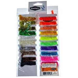 Semperfli Ice Chenille Fly Tying Synthetic Assortment - 20 Colors