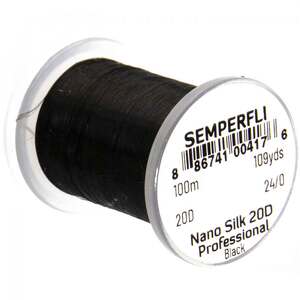 Semperfli Nano Silk Pro 20D Thread - Black, 109yds