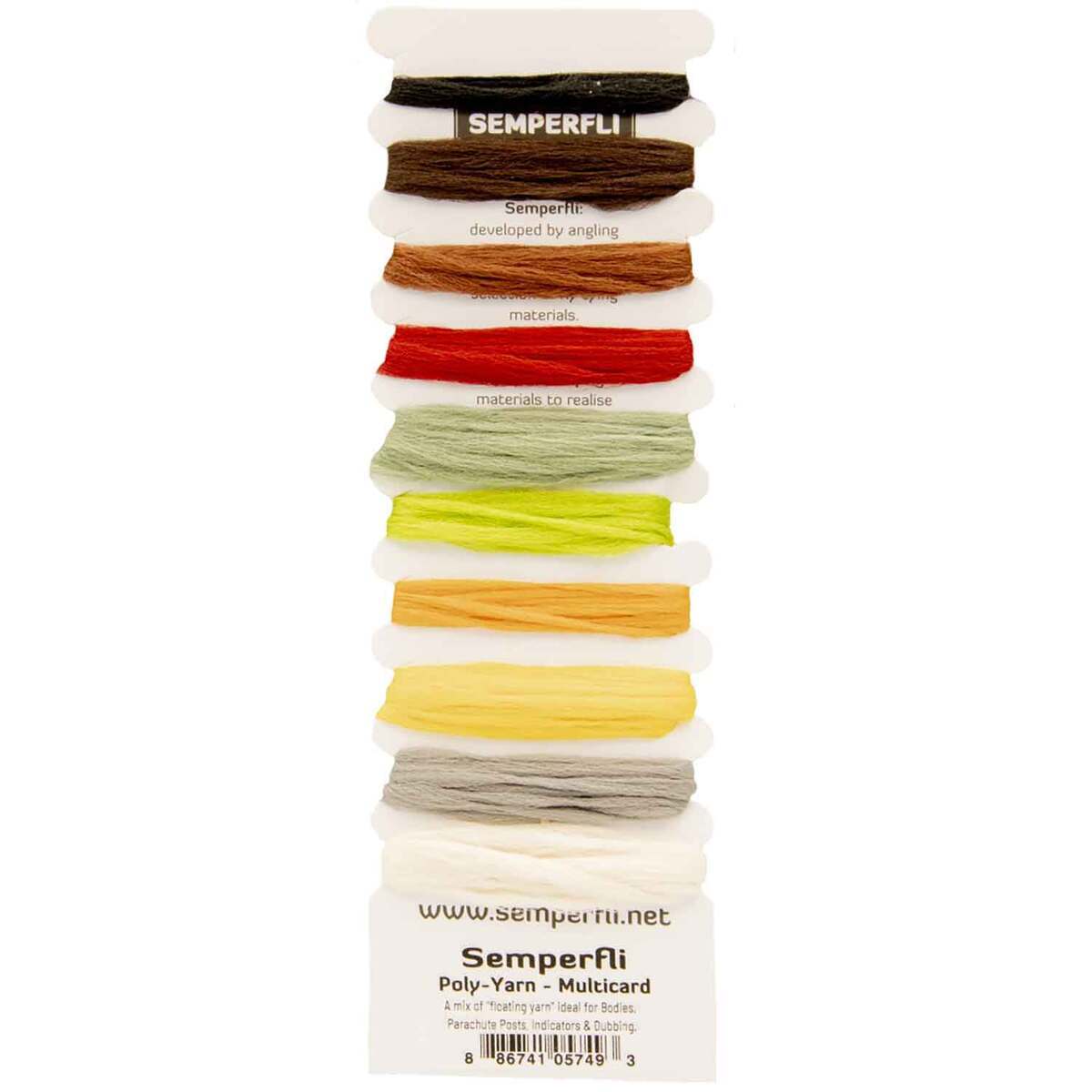 Semperfli Poly-Yarn Multicard Fly Tying Yarn Assorted