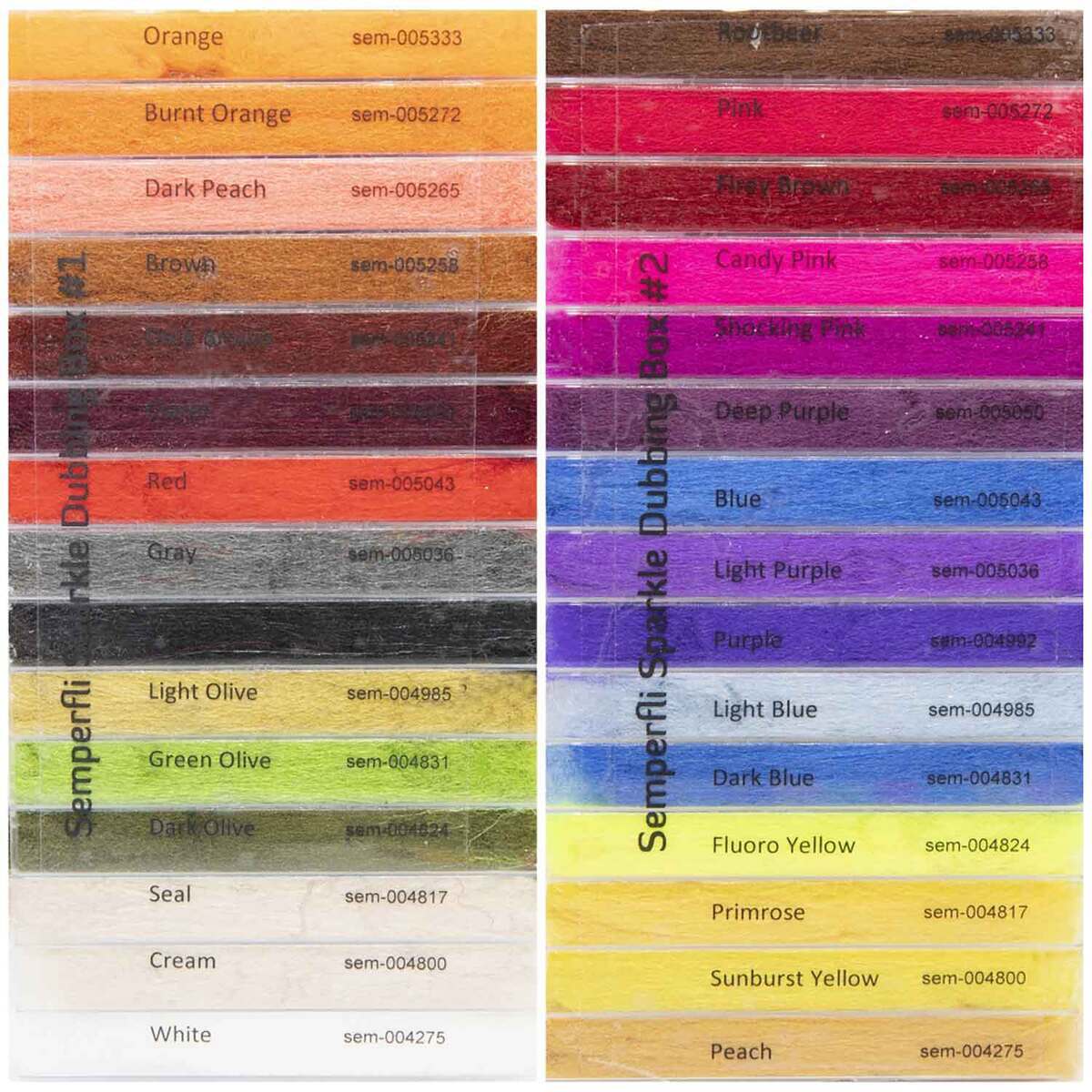 Semperfli Sparkle Dispenser Range Dubbing Assortment - Assorted, 2in, 1 Pack - Assorted Semperfli Sparkle Dispenser Range Dubbing Assortment - Assorted, 2in, 1 Pack - Assorted