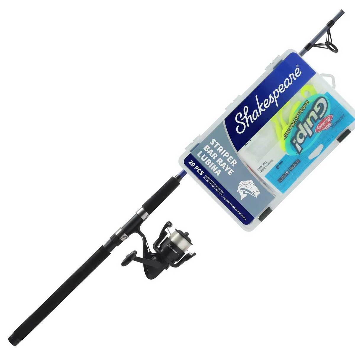 catch more fish pole saltwater Surf Pier 8 Foot Spinning Kit Reel Combos by Shakespeare Shakespeare Catch More Fish Spinning