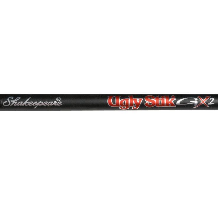 shakespeare ugly stik gx2 6'6 6' Spinning Rod, Three Piece Spinning Rod, 6-15lb Line Rating, Medium Rod Power, Moderate Fast Action, 1/8-5/8 oz. Lure Rating : Sports & Outdoors Ugly Stik GX2 is the next generation of Ugly Stik that combines the heritage and tradition of the original while maintaining the strength and durability Ugly Stiks are known for Ugly Stik 6'6" Elite Spinning