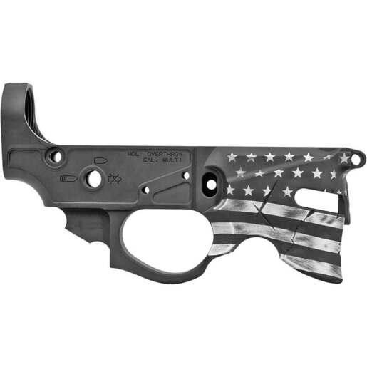 Sharps Bros Overthrow American Flag Black Cerakote Stripped Lower Rifle Receiver