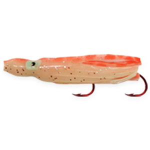 Shasta Tackle Pee Wee Hoochie Rigged Squid - Tequila Sunrise, 2in