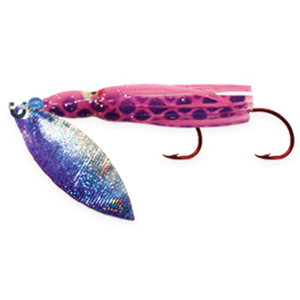 Shasta Tackle Pee Wee Spin Hoochie Rigged Squid - Bruised Ego, 2in