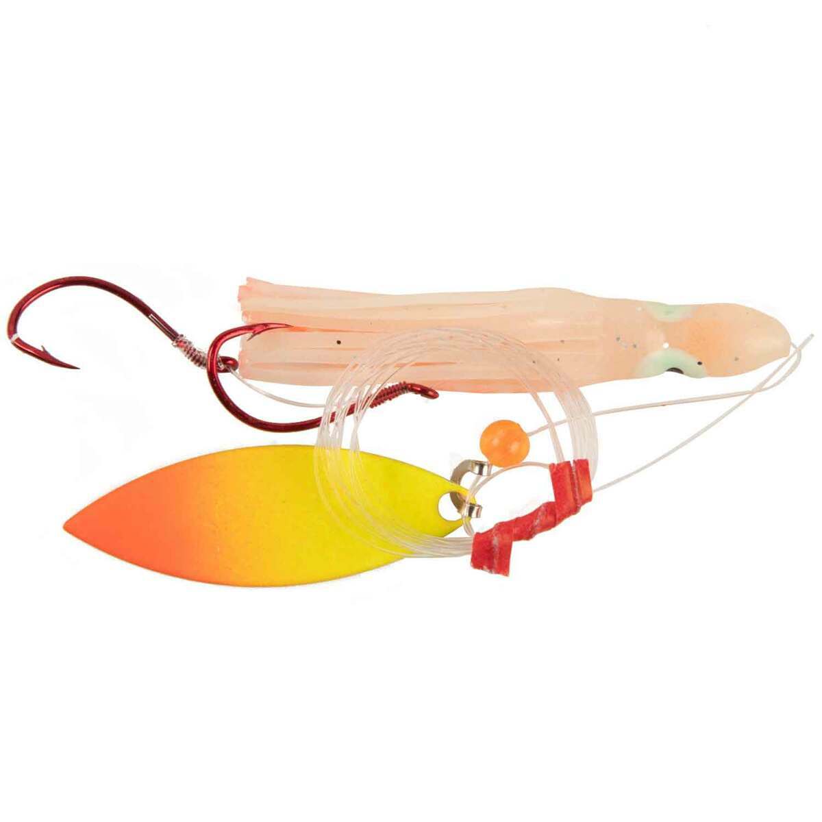 Shasta Tackle Pee Wee Spin Hoochie Rigged Squid - Tequila Sunrise, 2in - Tequila Sunrise Shasta Tackle Pee Wee Spin Hoochie Rigged Squid - Tequila Sunrise, 2in - Tequila Sunrise