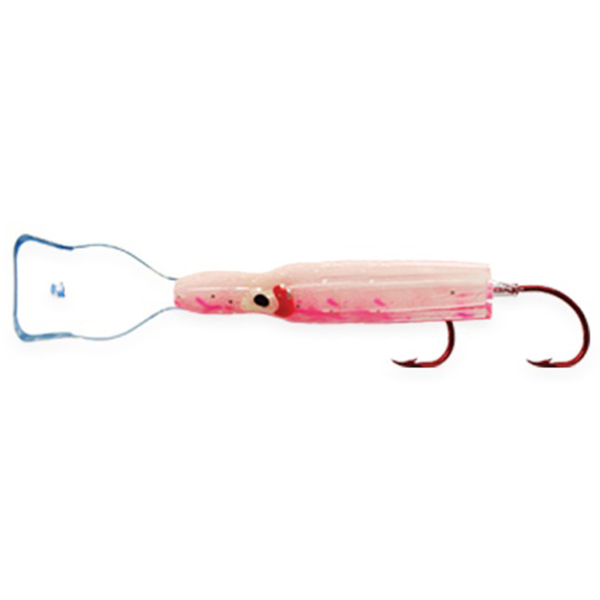 Shasta Tackle UV Pee Wee Hoochie Rigged Squid - UV Pink, 1-1/4in - UV Pink Shasta Tackle UV Pee Wee Hoochie Rigged Squid - UV Pink, 1-1/4in - UV Pink