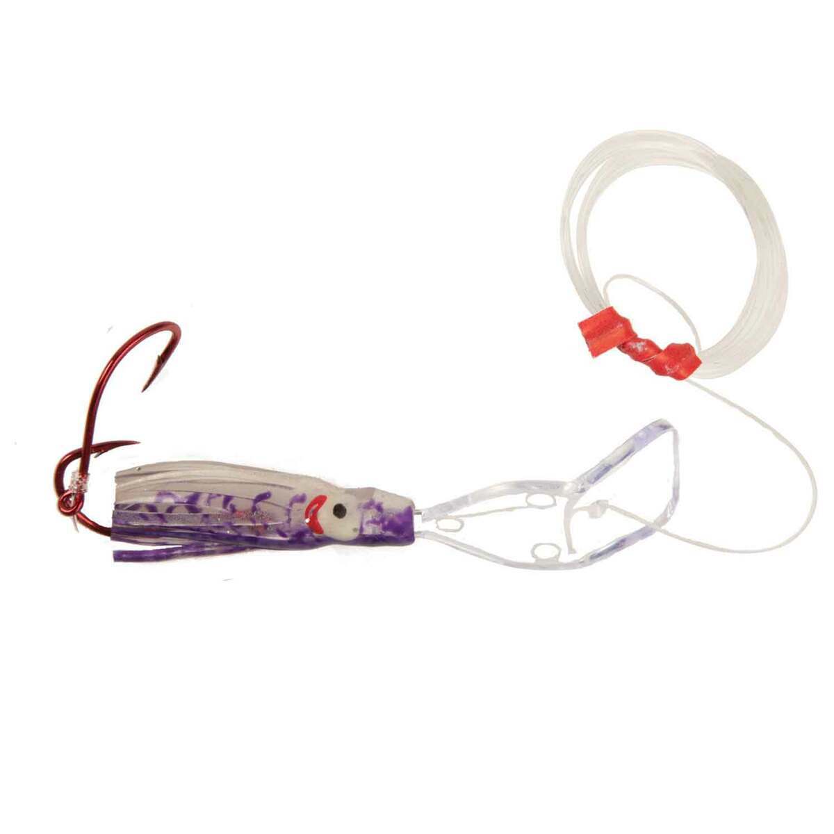 Shasta Tackle UV Pee Wee Hoochie Rigged Squid - UV Purple, 1-1/4in - UV Purple Shasta Tackle UV Pee Wee Hoochie Rigged Squid - UV Purple, 1-1/4in - UV Purple