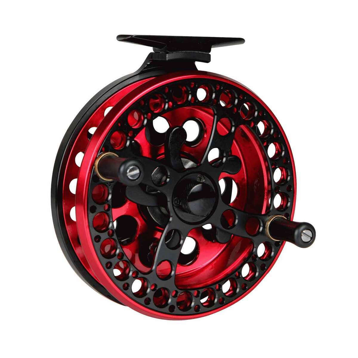 Okuma Sheffield DRII Centerpin Disk Drag Fishing Reel - 8wt, Red/Black - Red/Black 4-1/2in Okuma Sheffield DRII Centerpin Disk Drag Fishing Reel - 8wt, Red/Black - Red/Black 4-1/2in