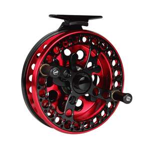 Okuma Sheffield DRII Centerpin Disk Drag Fishing Reel - 8wt, Red/Black