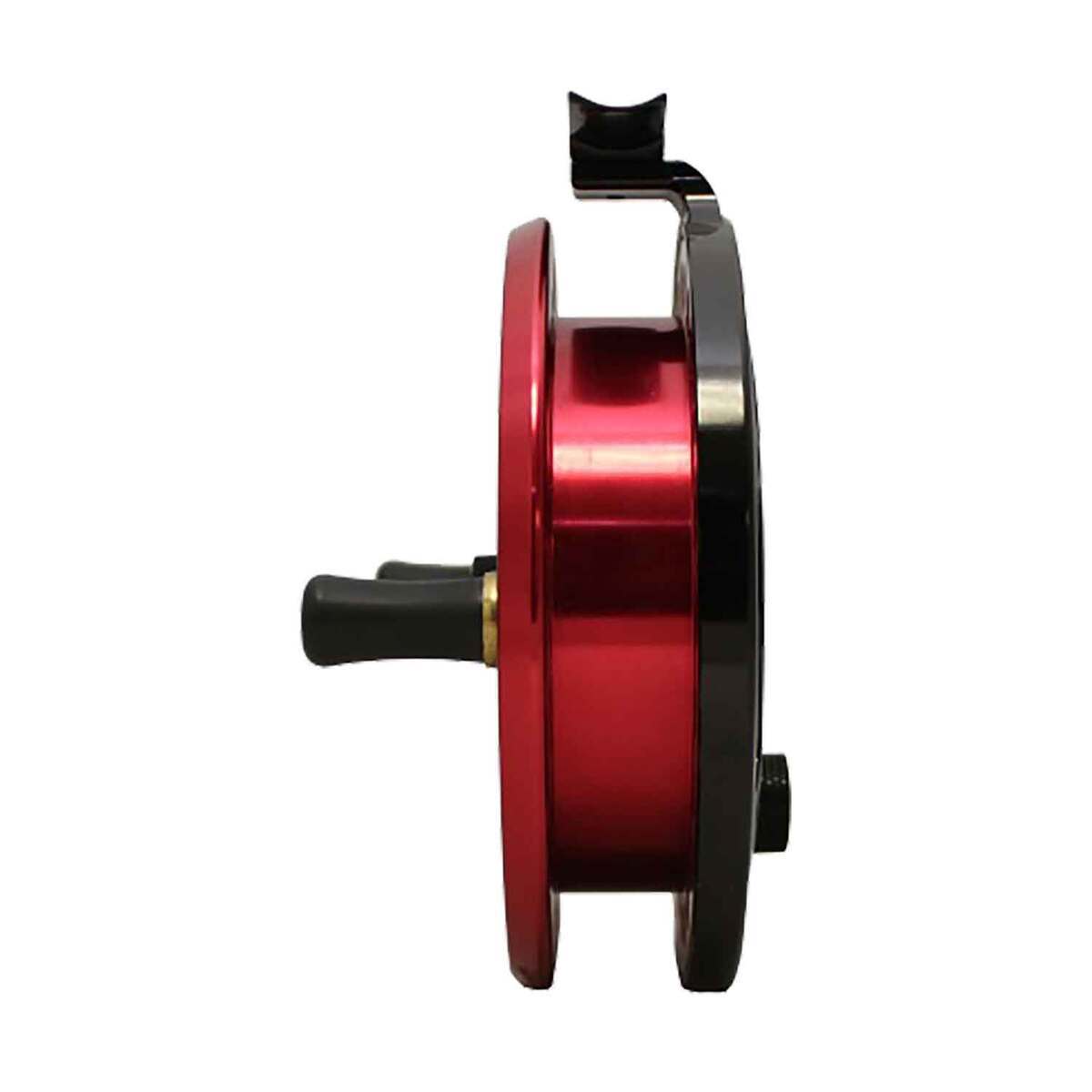 Okuma Sheffield DRII Centerpin Disk Drag Fishing Reel - 8wt, Red/Black - Red/Black 4-1/2in Okuma Sheffield DRII Centerpin Disk Drag Fishing Reel - 8wt, Red/Black - Red/Black 4-1/2in