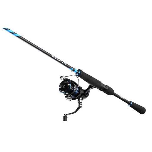 Okuma A-TAC 7ft Spinning Rod and Reel Combo - Black Grey White Silver Blue by Sportsman's Warehouse