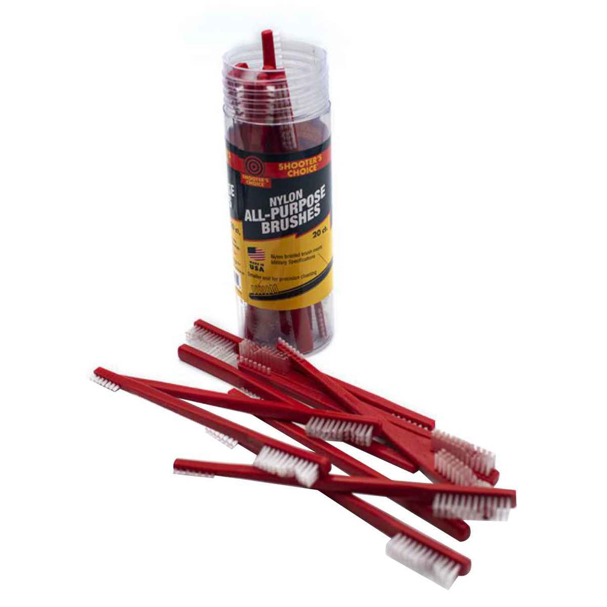 Shooter's Choice Nylon All Purpose Receiver Brushes - 20 Pack Shooter's Choice Nylon All Purpose Receiver Brushes - 20 Pack