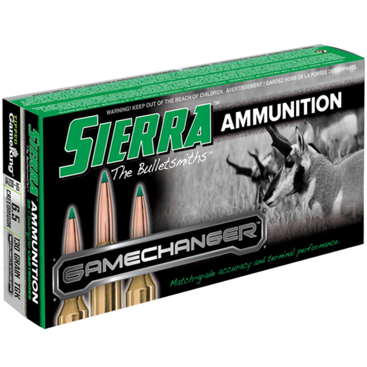 Sierra GameChanger 6.5 Creedmoor 130gr TGK Rifle Ammo - 20 Rounds Sierra GameChanger 6.5 Creedmoor 130gr TGK Rifle Ammo - 20 Rounds