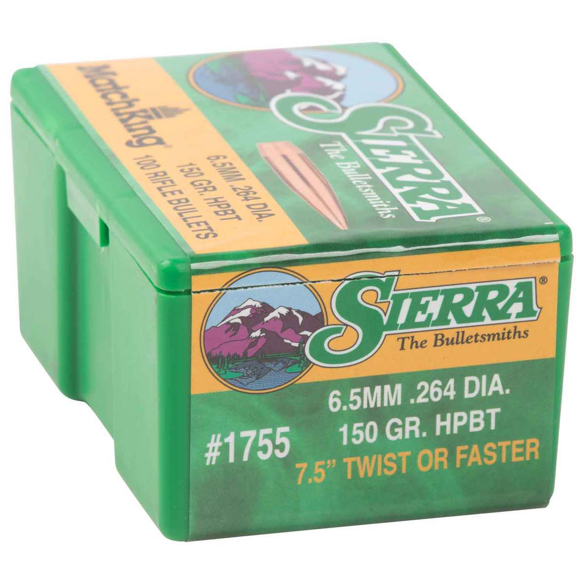 Sierra Matchking 264 Caliber 6.5mm HPBT 150gr Reloading Bullets - 100 Count Sierra Matchking 264 Caliber 6.5mm HPBT 150gr Reloading Bullets - 100 Count