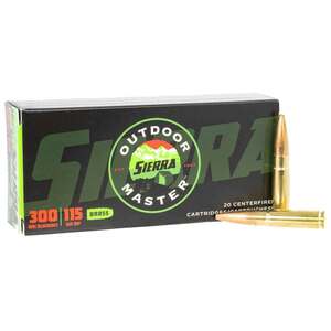 Sierra Outdoor Master 300 AAC Blackout 115gr HP Rifle Ammo - 20 Rounds
