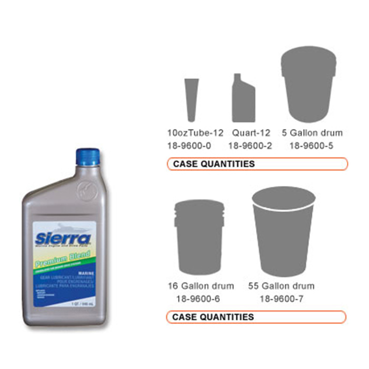 Lower Unit Lubricant GL-5 Sierra Premium Lower Unit Gear Lube Oil - GL ...