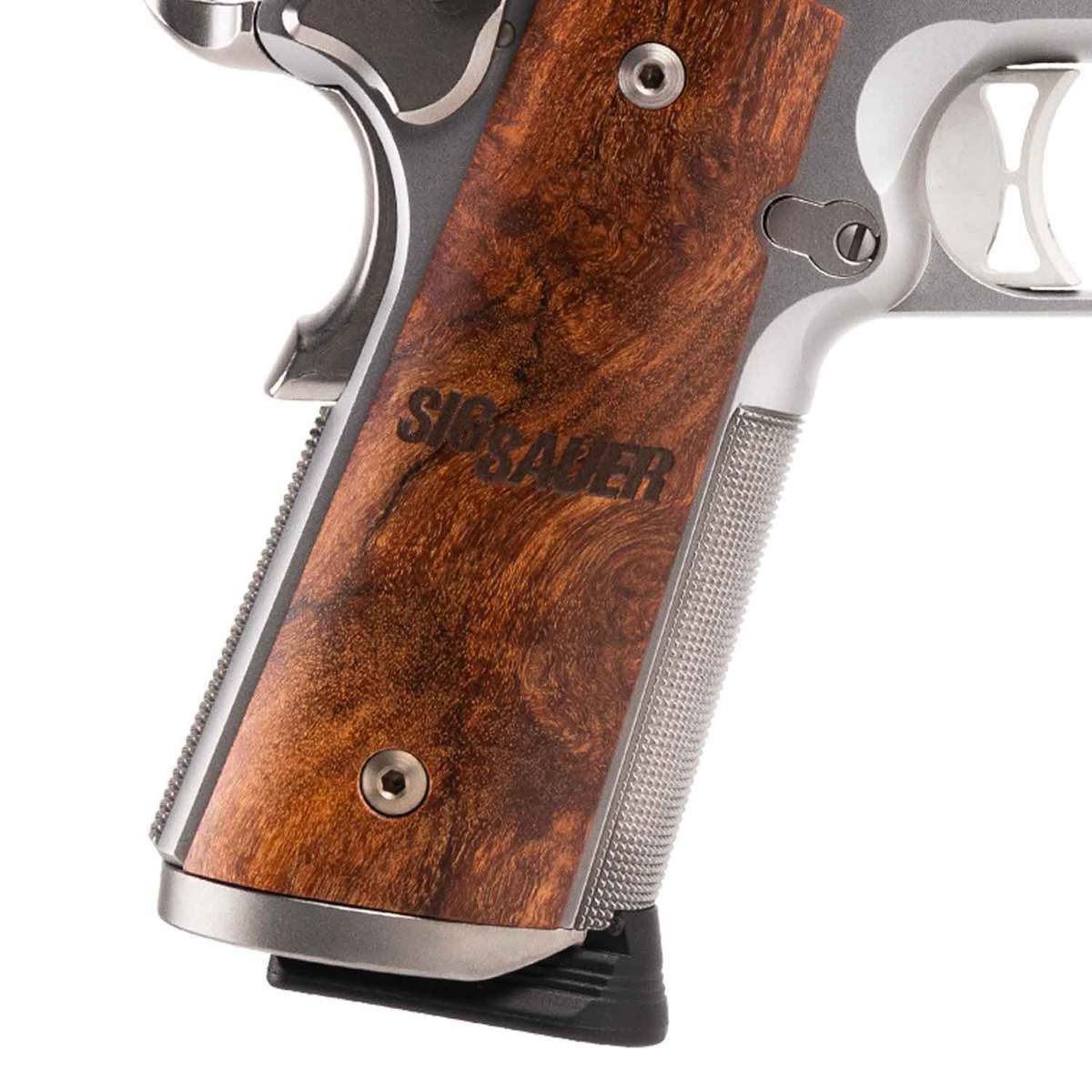 Sig Sauer 1911 45 Auto (ACP) 5in Stainless/Maple Semi Automatic Pistol - 8+1 Rounds - Stainless/Wood Sig Sauer 1911 45 Auto (ACP) 5in Stainless/Maple Semi Automatic Pistol - 8+1 Rounds - Stainless/Wood