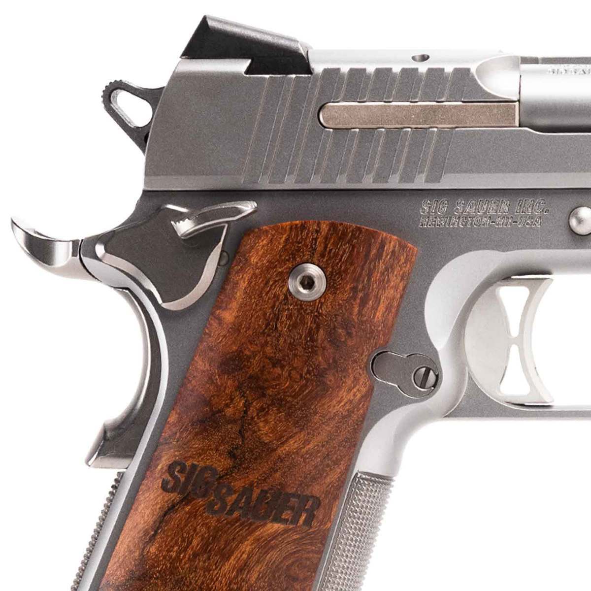 Sig Sauer 1911 45 Auto (ACP) 5in Stainless/Maple Semi Automatic Pistol - 8+1 Rounds - Stainless/Wood Sig Sauer 1911 45 Auto (ACP) 5in Stainless/Maple Semi Automatic Pistol - 8+1 Rounds - Stainless/Wood