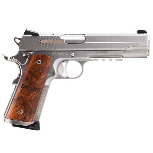 Sig Sauer 1911 10mm Auto 5in Stainless/Maple Pistol - 8+1 Rounds - Stainless/Wood image