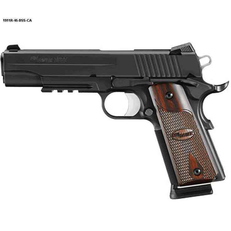 Sig Sauer 1911 45 Auto (ACP) 5in Black Nitron Pistol - 8+1 Rounds - California Compliant - Black Sig Sauer 1911 45 Auto (ACP) 5in Black Nitron Pistol - 8+1 Rounds - California Compliant - Black