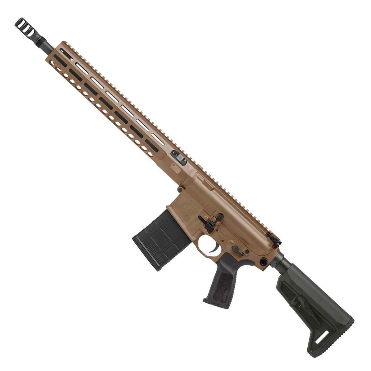 Sig Sauer 716i Tread 7.62mm NATO 16in Elite Earth Cerakote Semi Automatic Modern Sporting Rifle - 10+1 Rounds - Brown Sig Sauer 716i Tread 7.62mm NATO 16in Elite Earth Cerakote Semi Automatic Modern Sporting Rifle - 10+1 Rounds - Brown