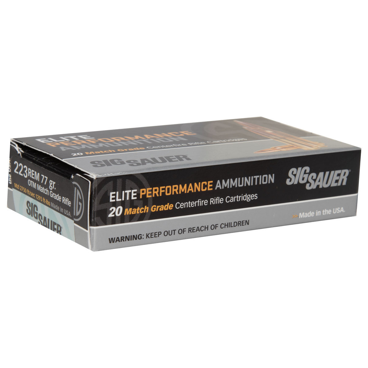 Sig Sauer Elite Performace 223 Remington 77gr OTM Centerfire Rifle Ammo - 20 Rounds Sig Sauer Elite Performace 223 Remington 77gr OTM Centerfire Rifle Ammo - 20 Rounds