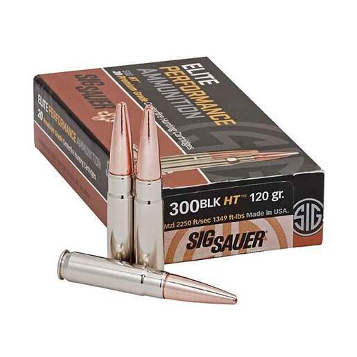 Sig Sauer Elite Copper Hunting 300 Blackout 120gr HP Centerfire Rifle Ammo – 20 Rounds