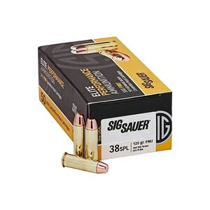 Sig Sauer Elite Performance 38 Special 125gr FMJ Centerfire Handgun Ammo - 50 Rounds
