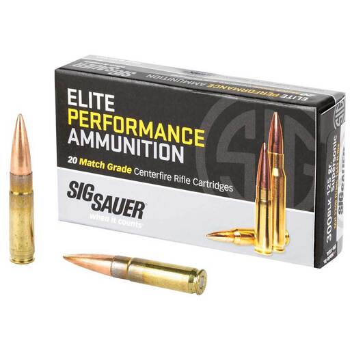 Sig Sauer Elite Performance Match Grade 300 AAC Blackout 125gr OTM Centerfire Rifle Ammo Ammo - 20 Rounds 20 Rounds Ammo