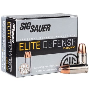 Sig Sauer Elite Performance V-Crown 9mm Luger 115gr JHP Handgun Ammo - 20 Rounds
