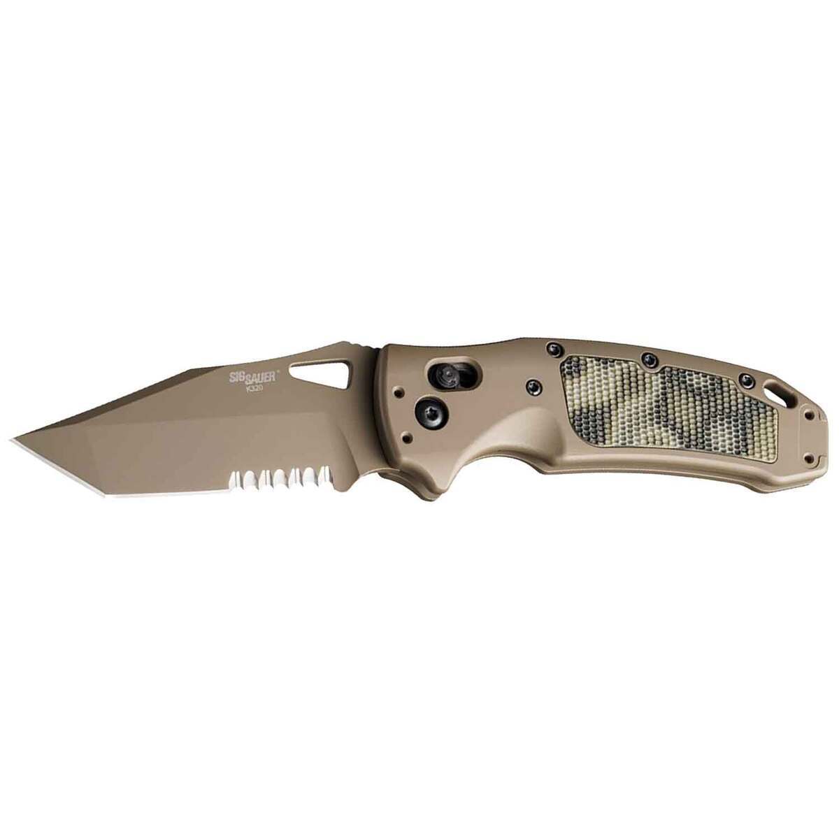 Sig Sauer K320 AXG Scorpion 3.5 inch Folding Knife - Flat Dark Earth/Green Sig Sauer K320 AXG Scorpion 3.5 inch Folding Knife - Flat Dark Earth/Green