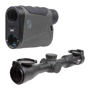 Sig Sauer KILO3K Rangefinder & Whiskey4 3-12x 44mm BDC-1 Rifle Scope Bundle